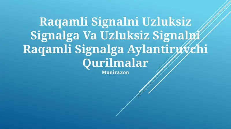 Raqamli-analog konvertorlar (DAC) 1