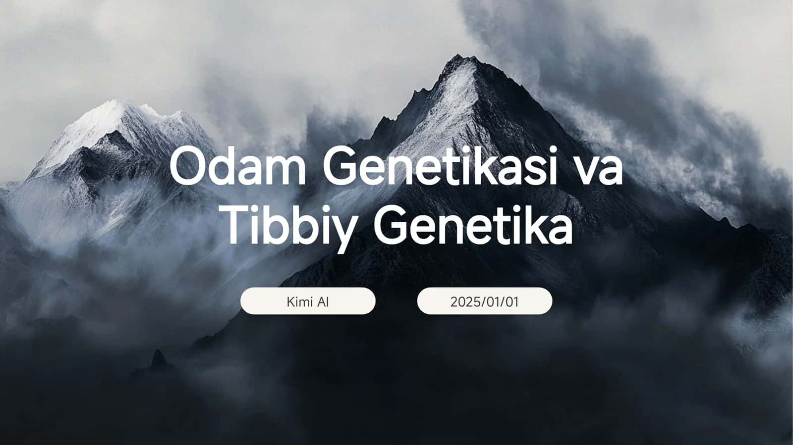 Odam Genetikasi va Tibbiy Genetika 1