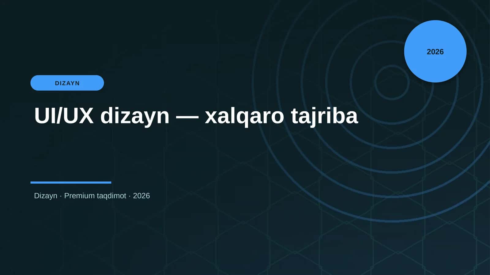 UI/UX dizayn - xalqaro tajriba 1