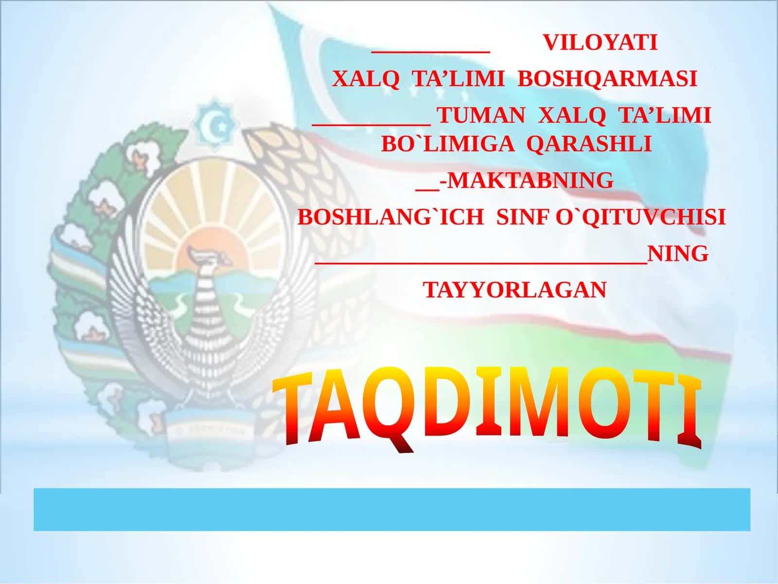Tayyorgarlikning ta’limi 1