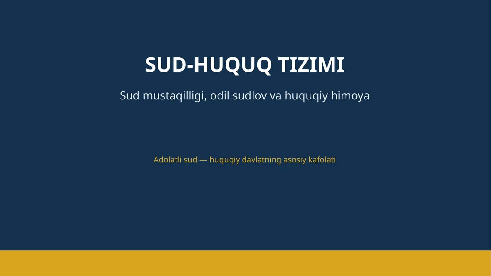 Sud-huquq tizimi 1