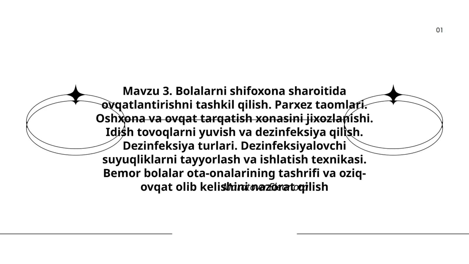 Bolalarni shifoxona sharoitida ovqatlantirishni tashkil qilish 1