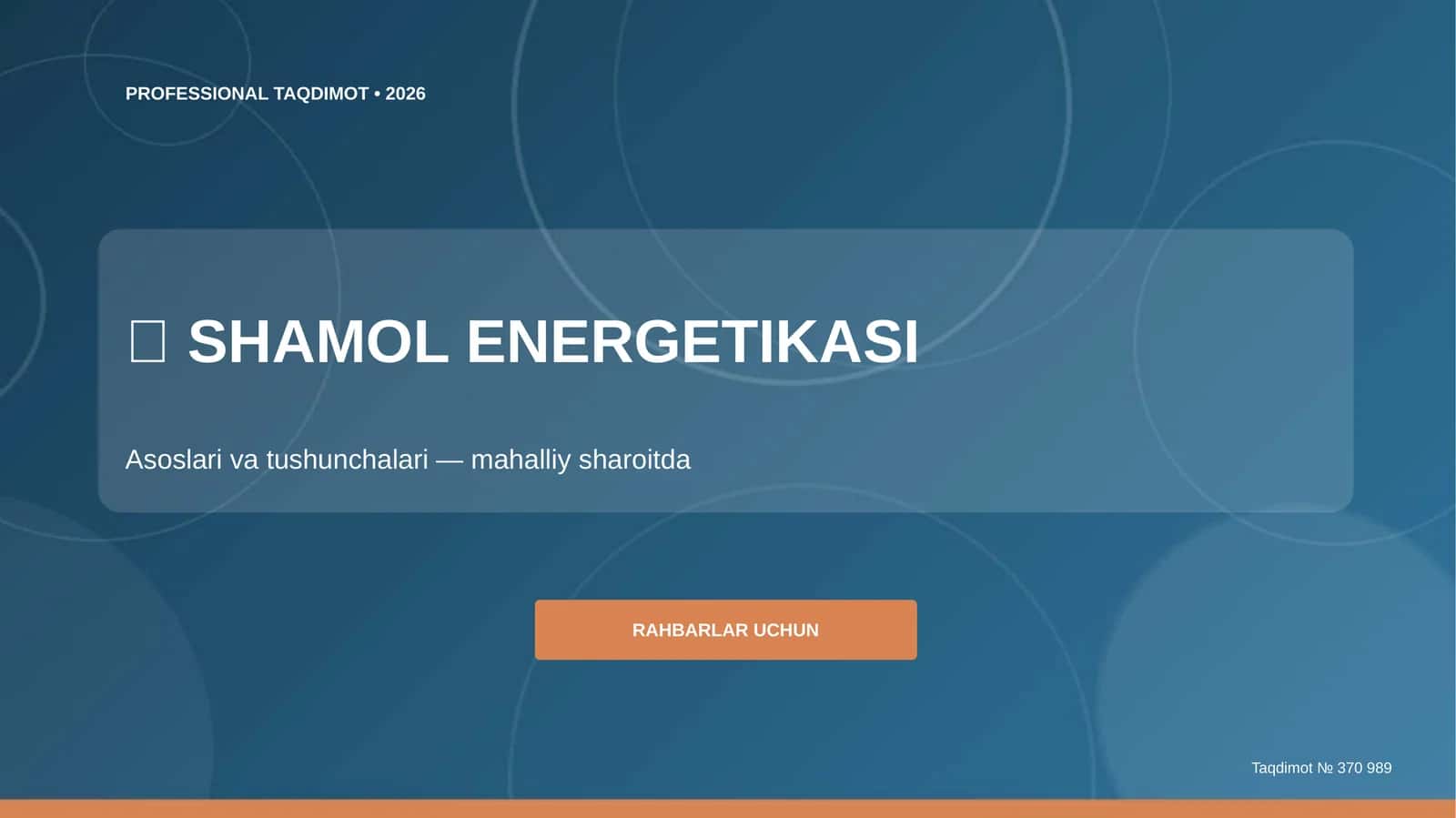 SHAMOL ENERGETIKASI 1