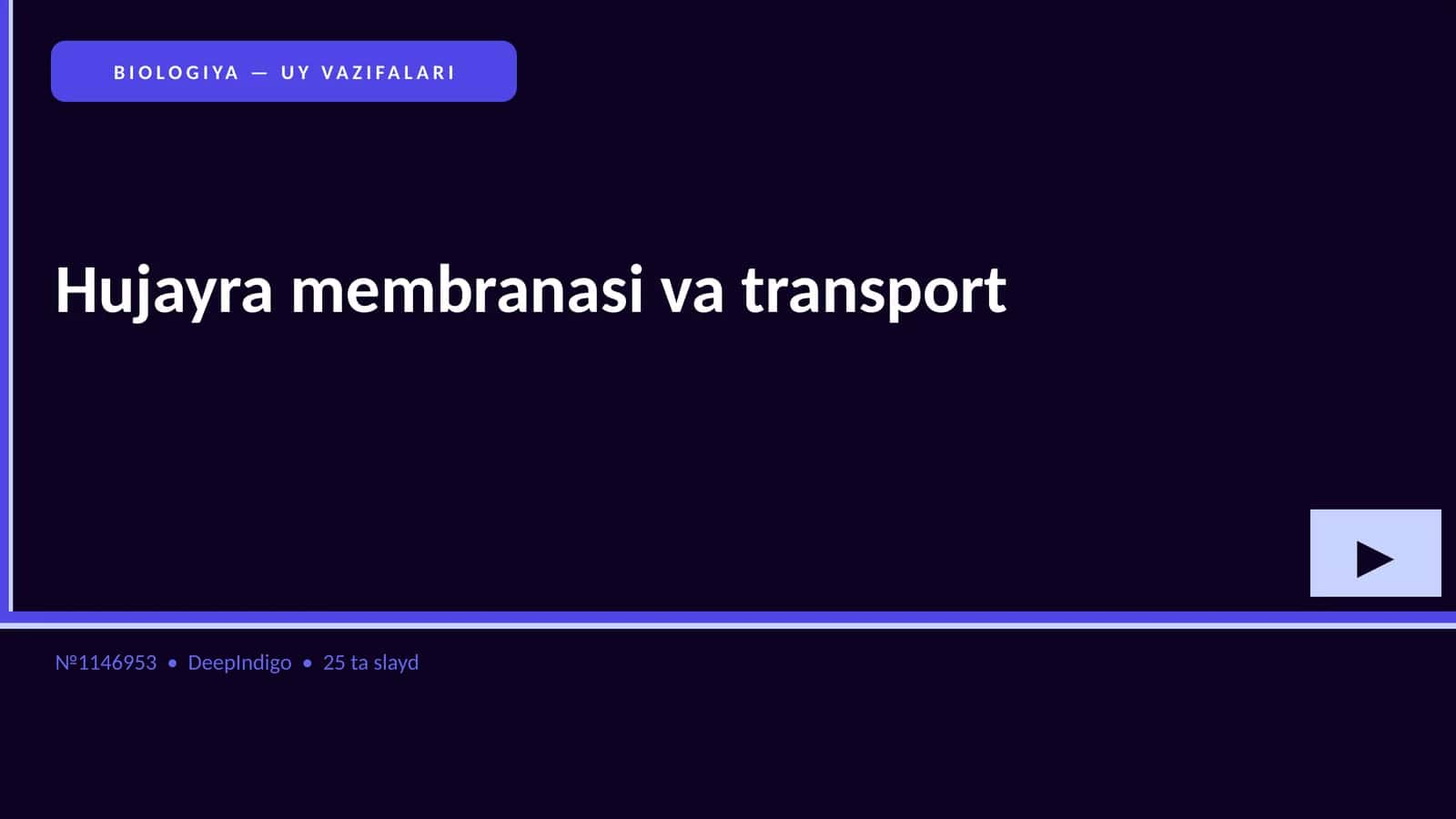 BIOLOGIYA — UY VAZIFALARI 1