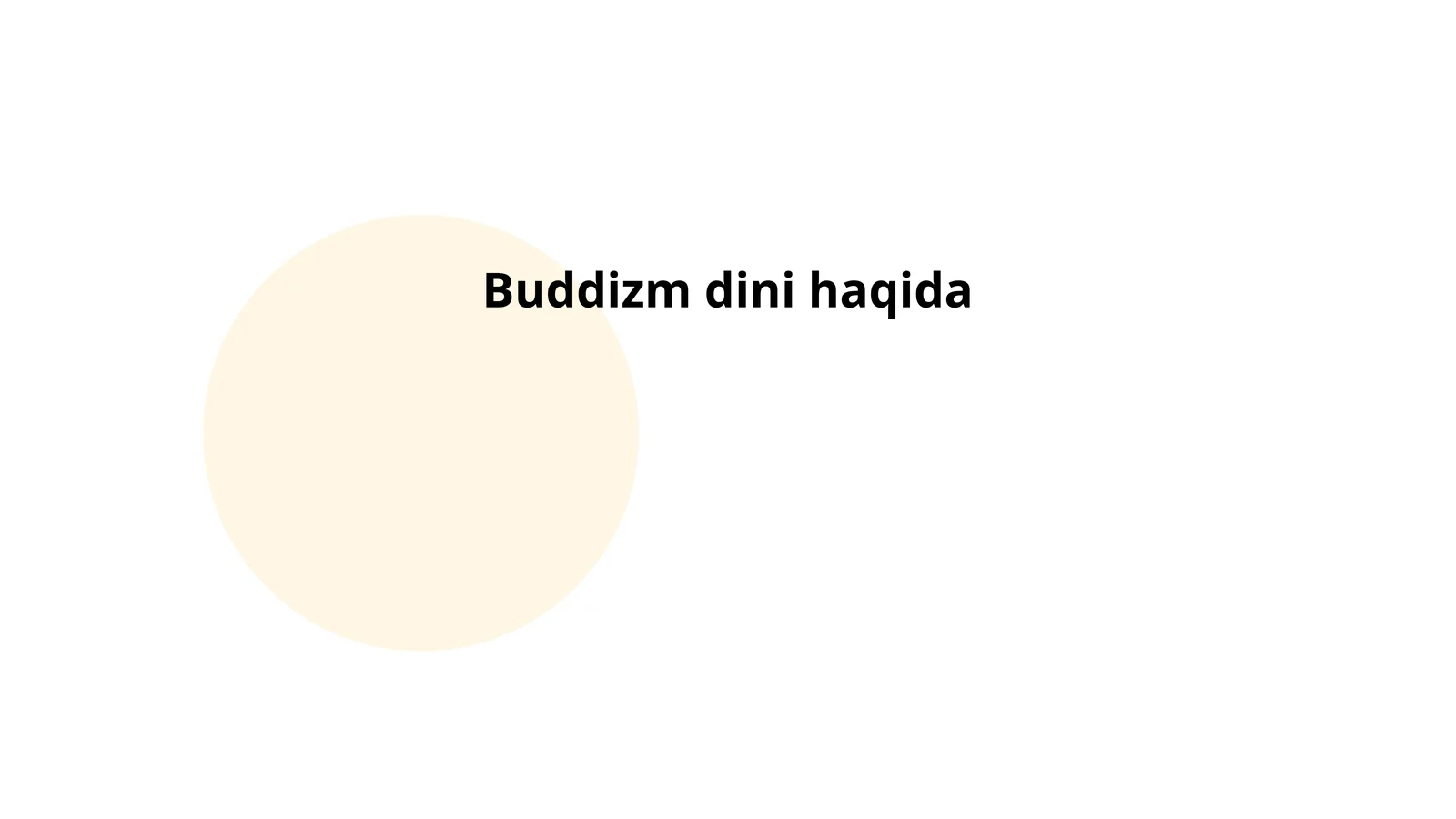 Buddizm dini haqida 1