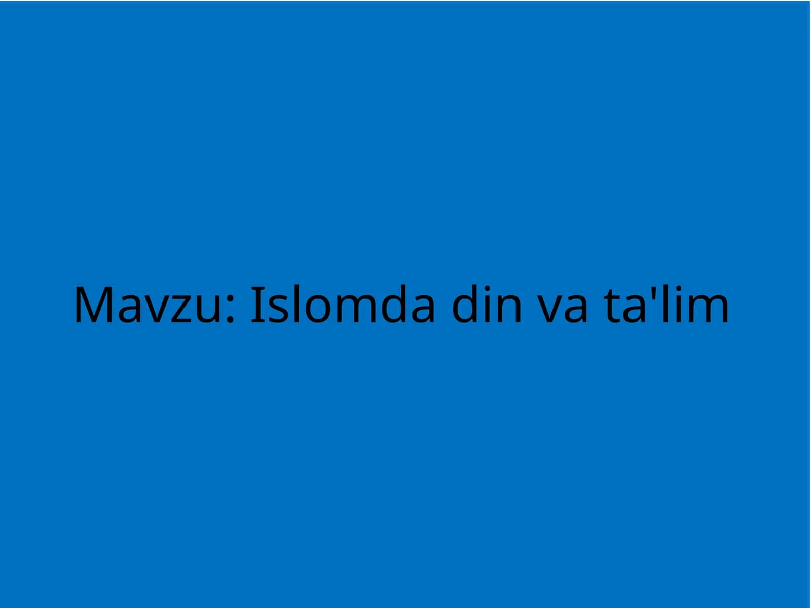 Islomdadinvata'lim 1