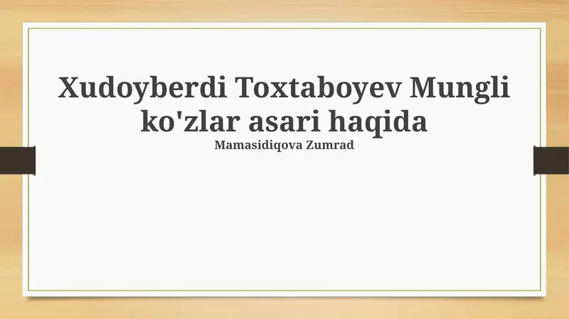 Mungli Ko'zlar 1