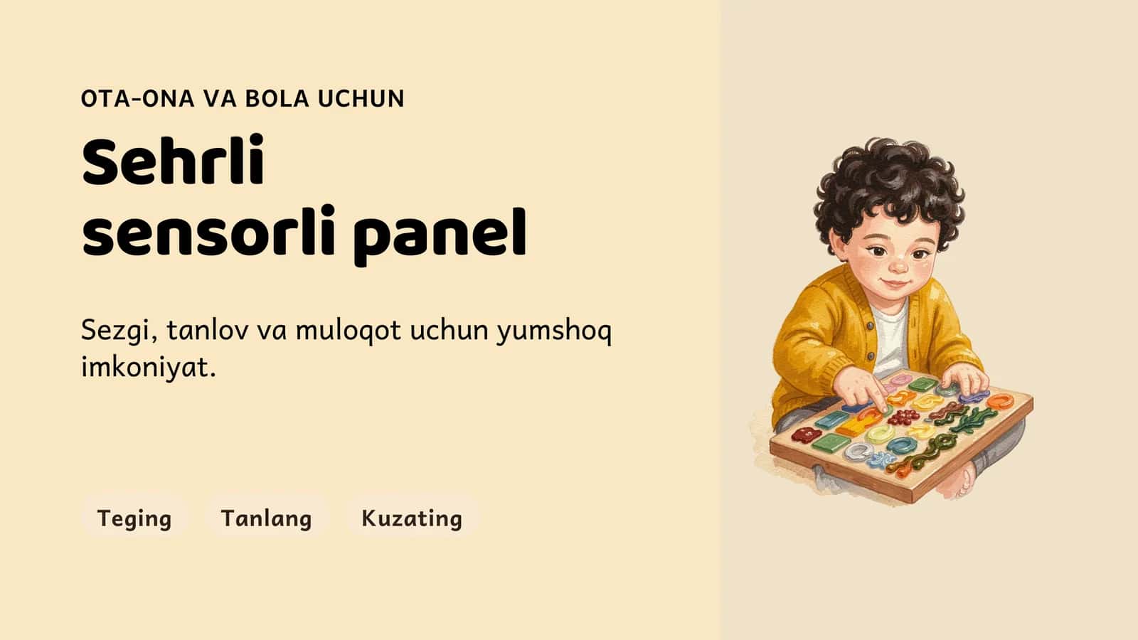 Sehrli sensorli panel 1