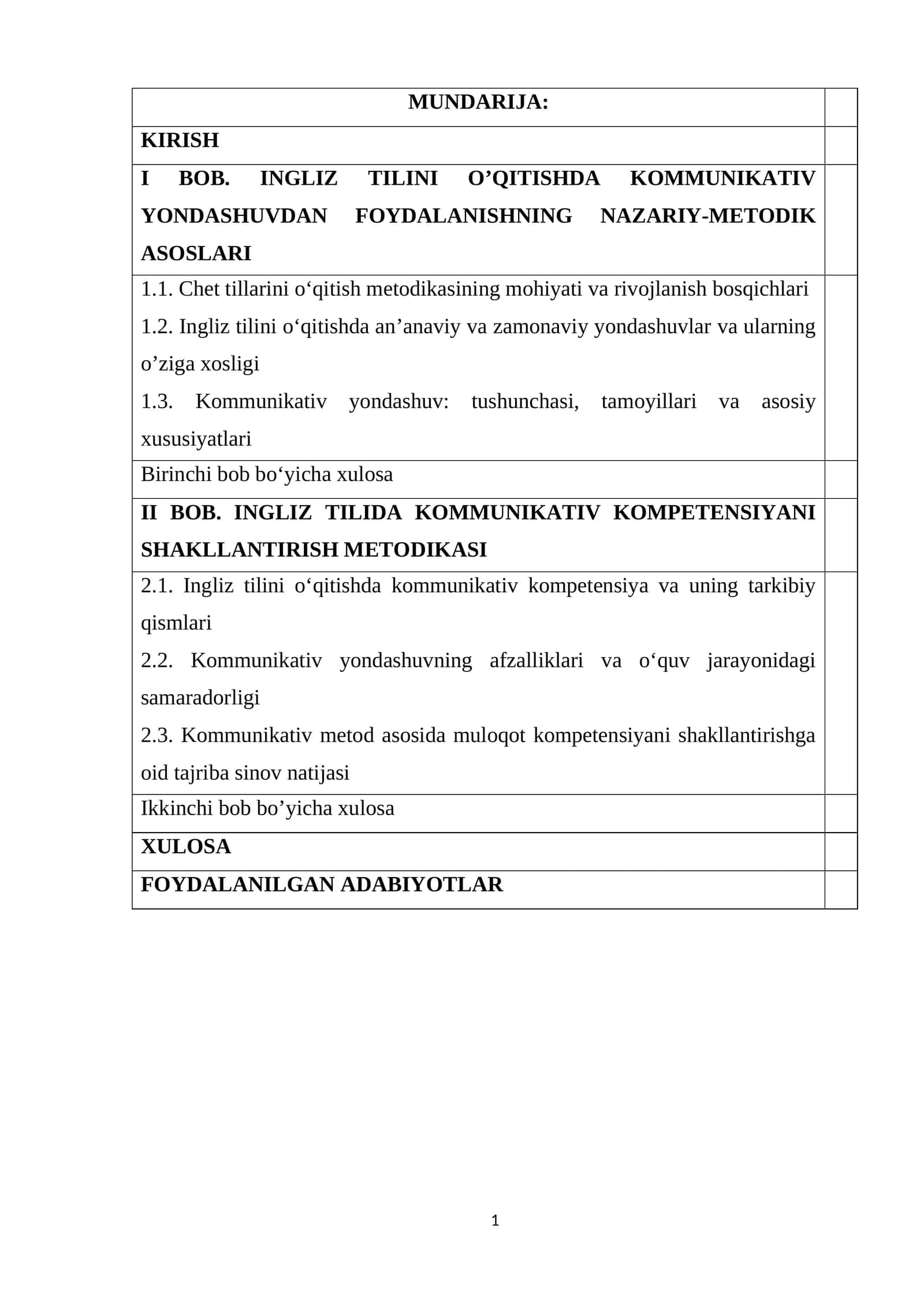 INGLIZ TILINI O’QITISHDA KOMMUNIKATIV YONDASHUVDAN FOYDALANISH 1