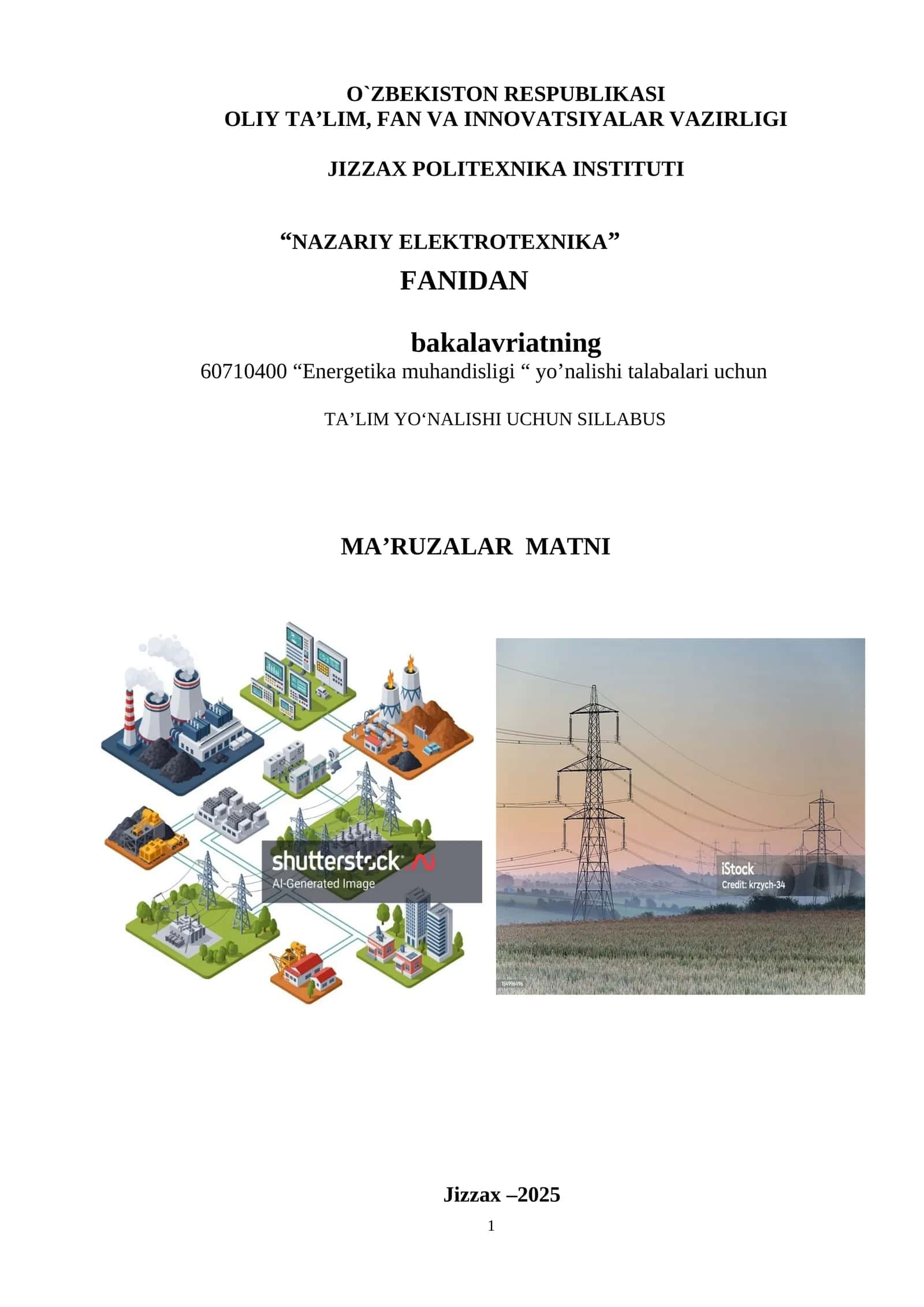 Energetika muhandisligi 1