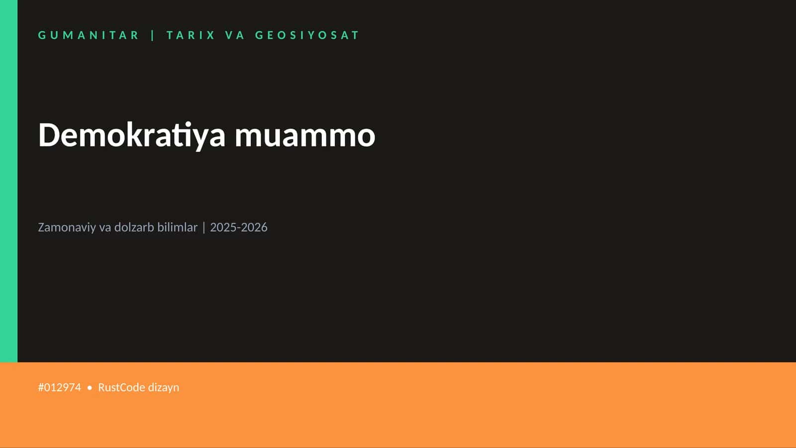 Demokratiya muammo 1