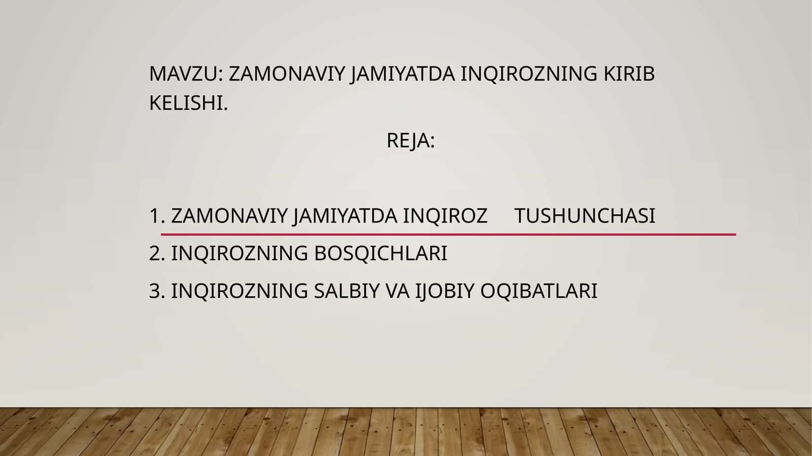Zamonaviy jamiyatda inqirozning kirib kelishi 1