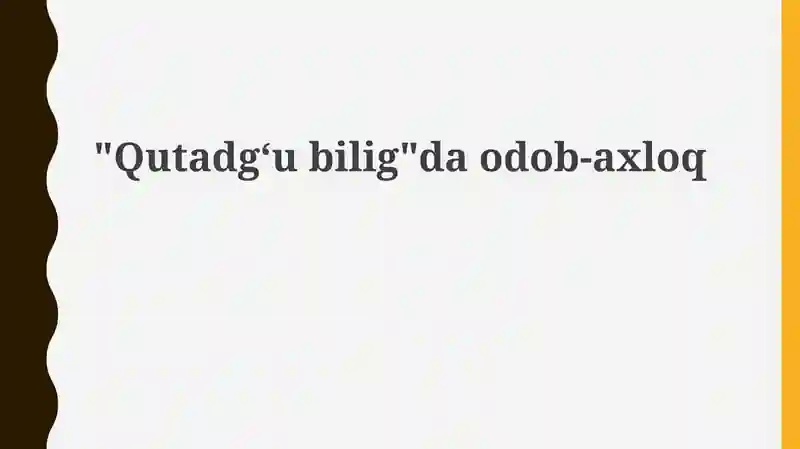 Qutadg'u Bilig