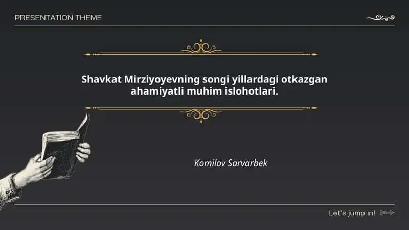 Shavkat Mirziyoyevning songi yillardagi otkazgan ahamiyatli muhim islohotlari 1
