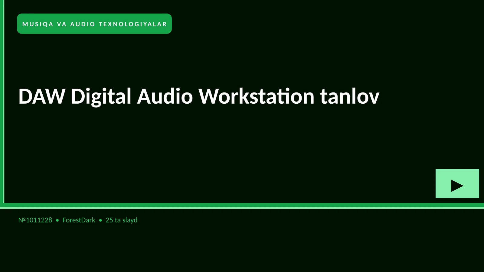 DAW Digital Audio Workstation tanlov 1