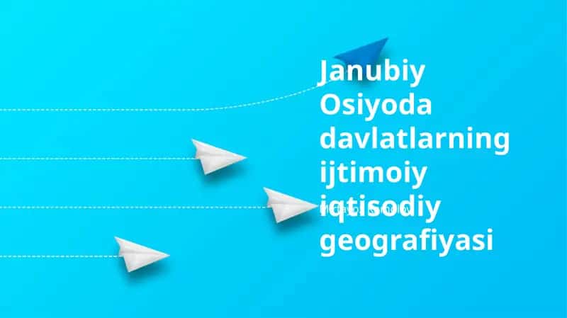 Janubiy Osiyoda davlatlarning ijtimoiy iqtisodiy geografiyasi 1