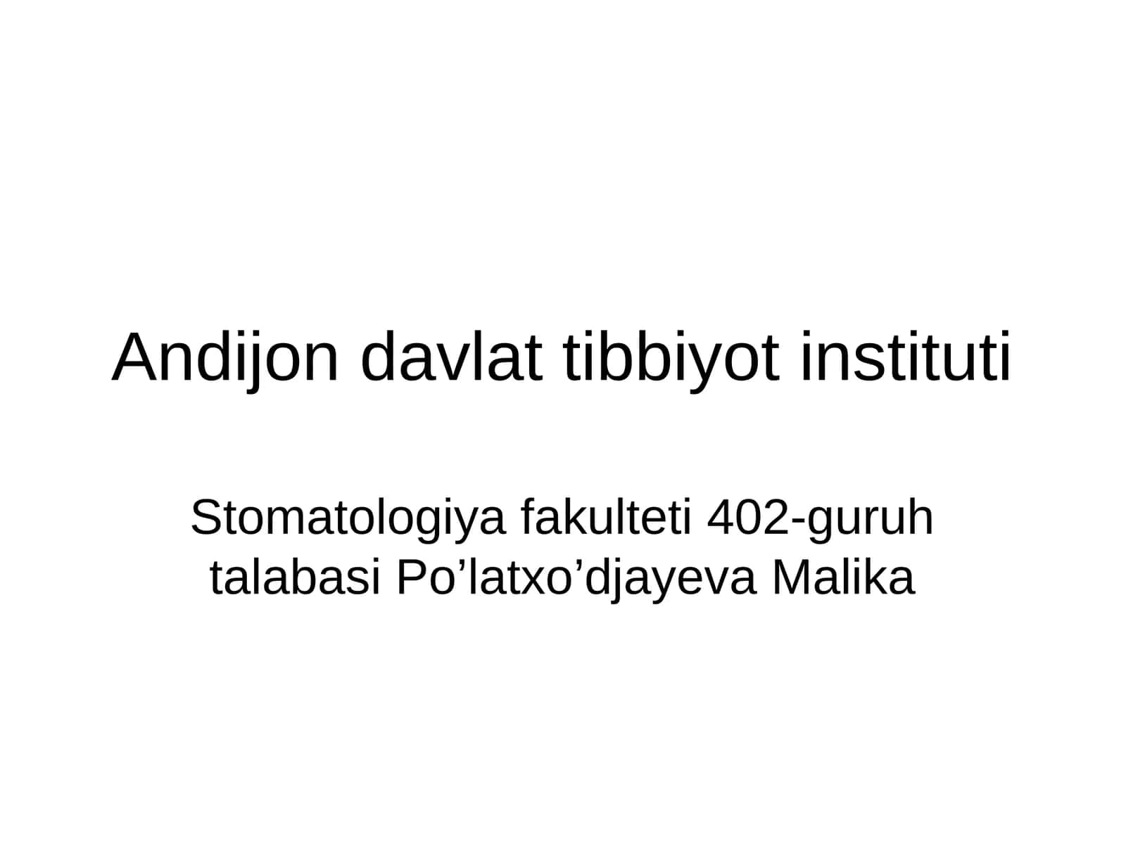 O'tkir periodontitning shakllarida birinchi yordam ko'rsatish 1