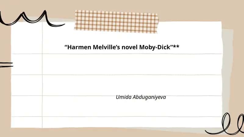 Ahab's monomaniacal obsession with Moby-Dick 1