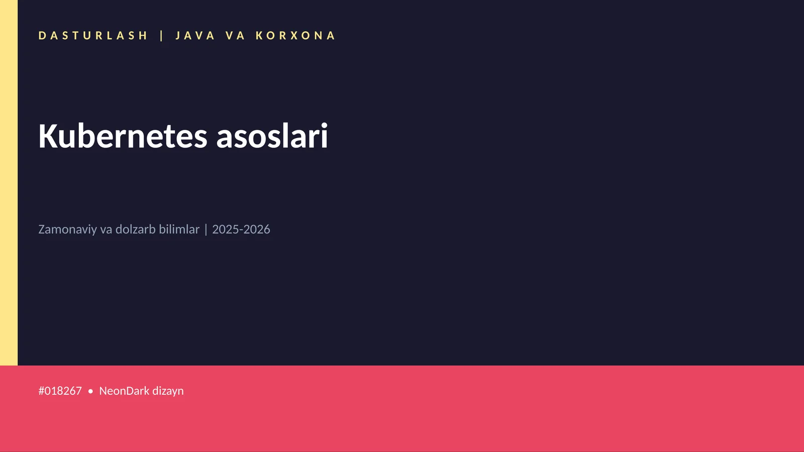 Kubernetes asoslari 1