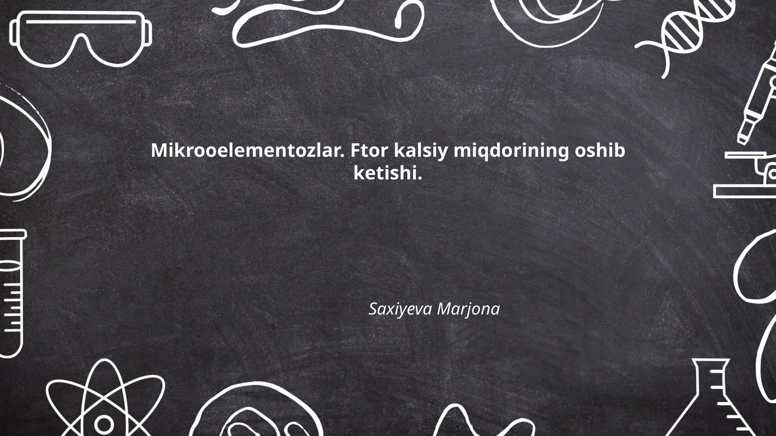 Mikroelementozlar. Ftor kalsiy miqdorining oshib ketishi 1
