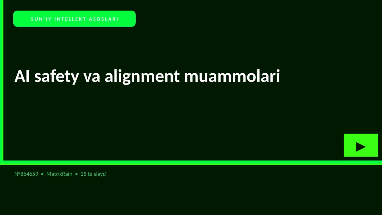 SUN'IY INTELLEKT ASOSLARI 1
