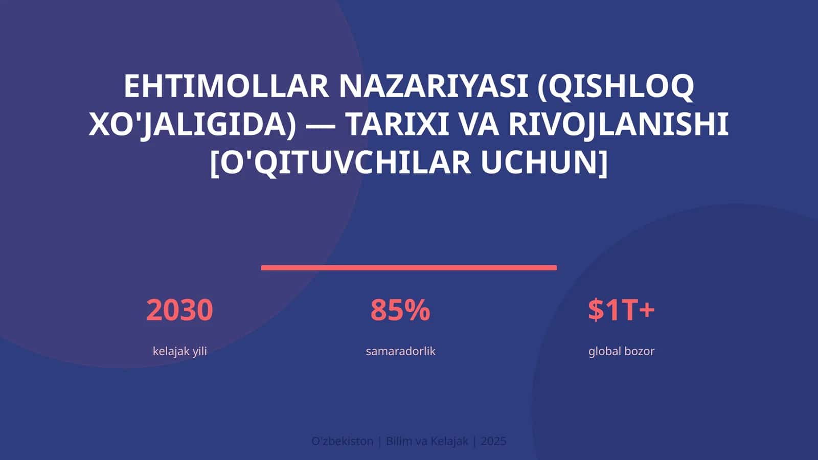 Ehtimollar nazariyasi (qishloq xo'jaligida) — tarixi va rivojlanishi [o'qituvchilar uchun] 1