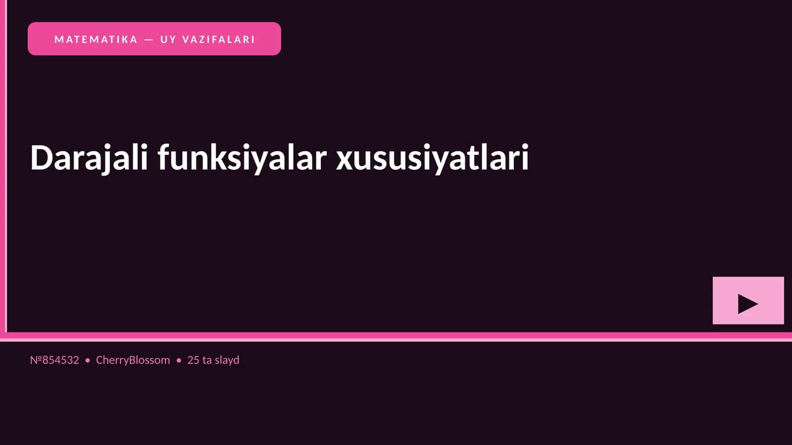 Darajali funksiyalar xususiyatlari 1
