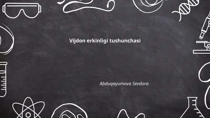 Vijdon erkinligi tushunchasi 1