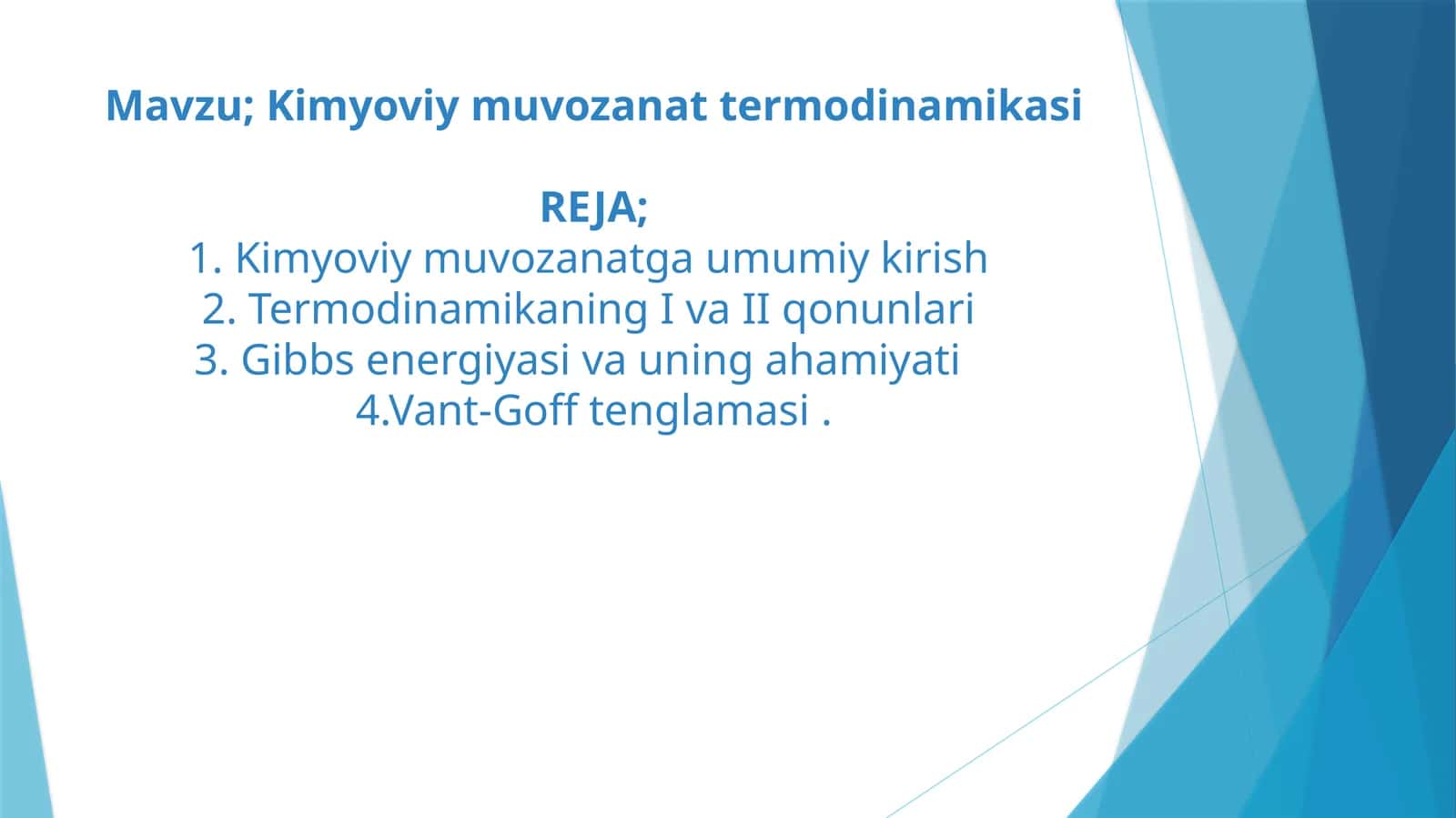 Kimyoviymuvozanattermodinamikasi 1