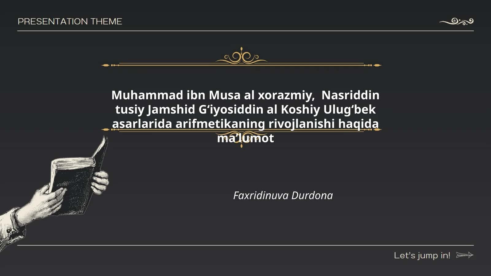 Muhammad ibn Musa al-Xorazmiy: Hisob-kitob asarlari 1