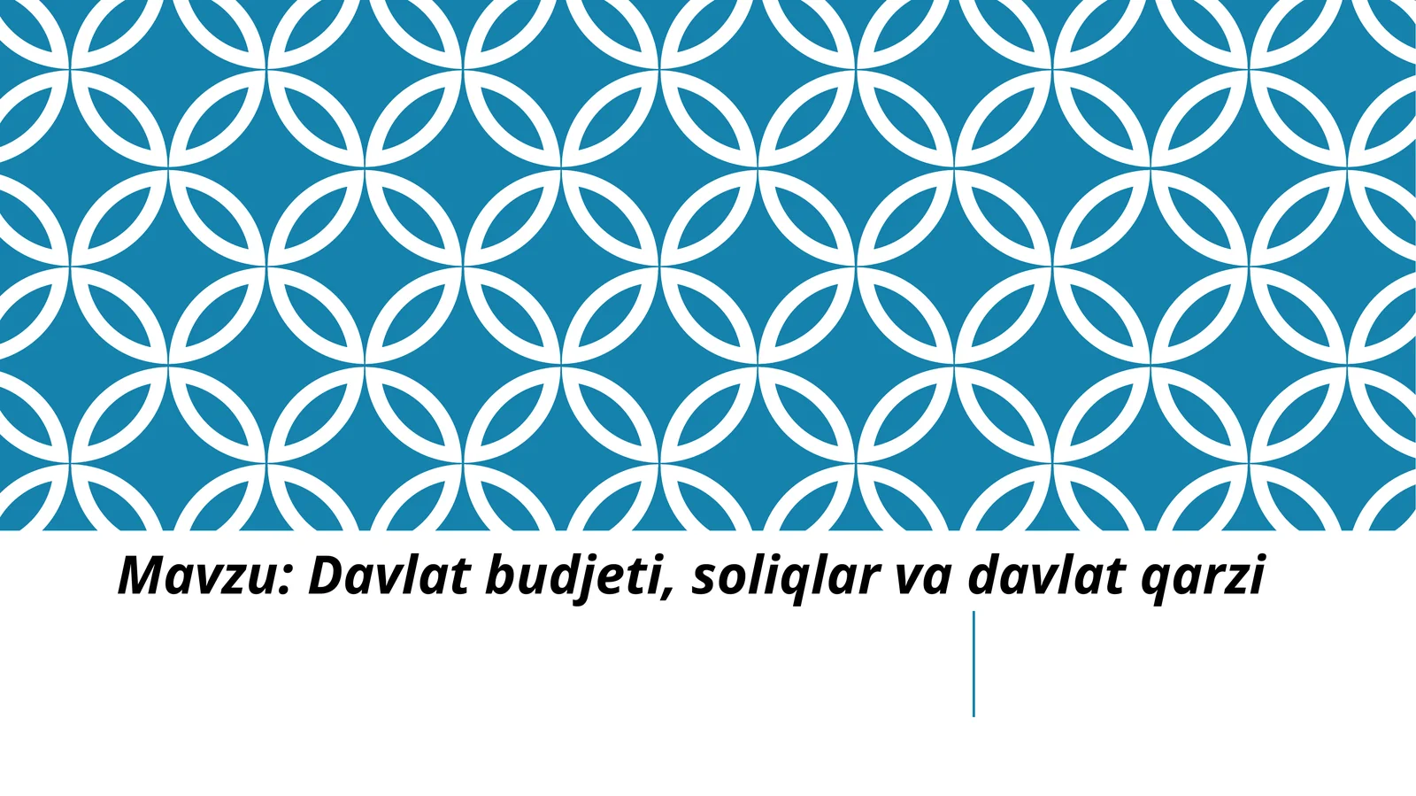 Davlat budjeti, soliqlar va davlat qarzi 1