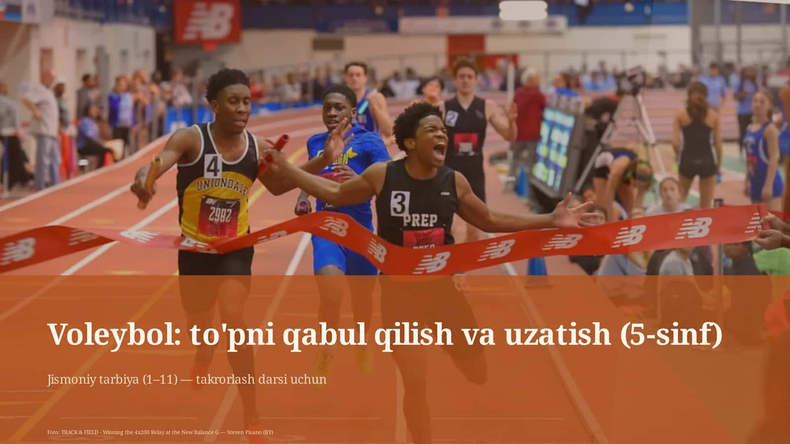 Voleybol: to'pni qabul qilish va uzatish (5-sinf) 1