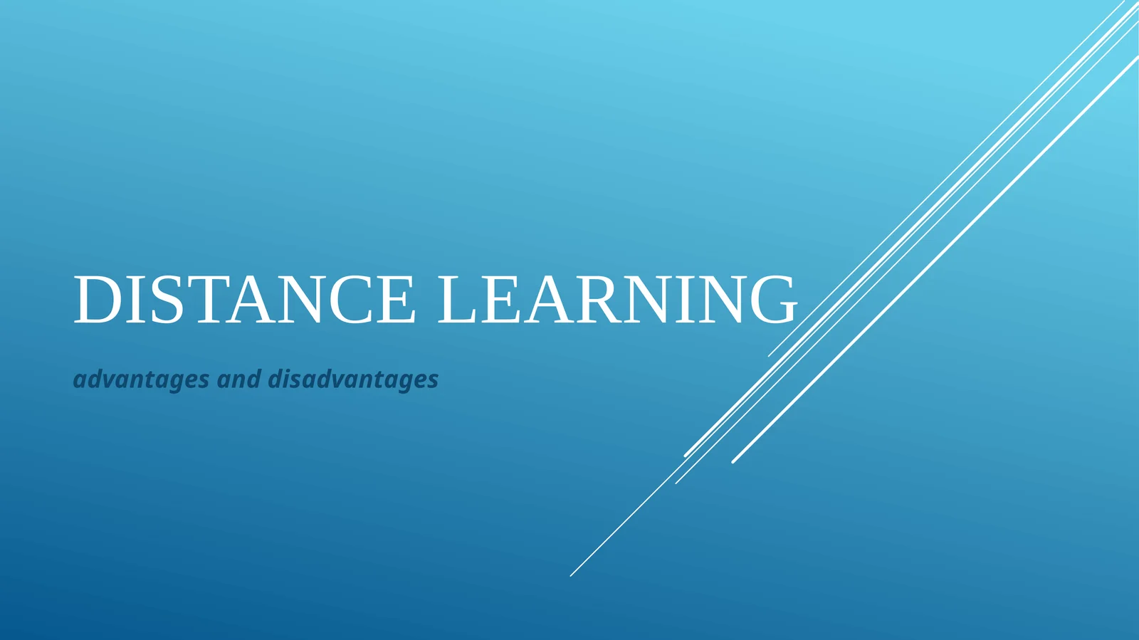 Distance learning 1