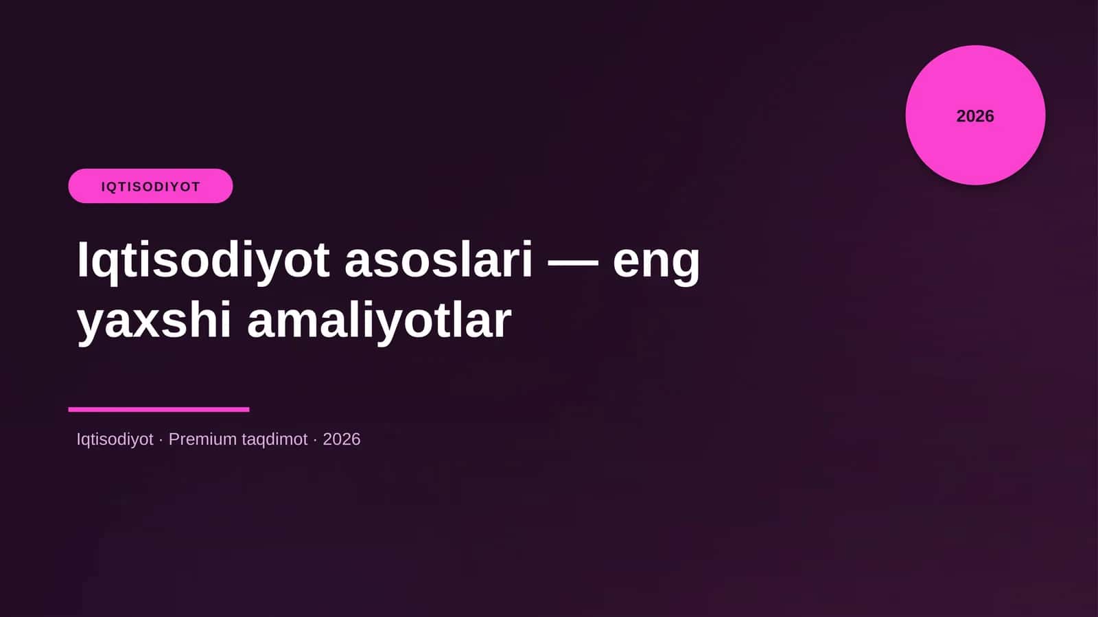 Iqtisodiyot asoslari — eng yaxshi amaliyotlar 1