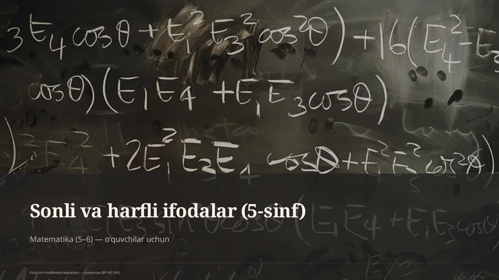 Sonli va harfli ifodalar (5-sinf) 1