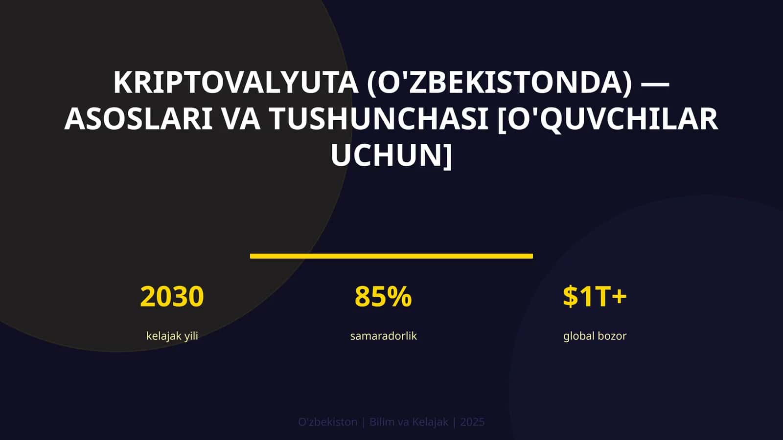 Kriptovalyuta (O'zbekistonda) — asoslari va tushunchasi [o'quvchilar uchun] 1