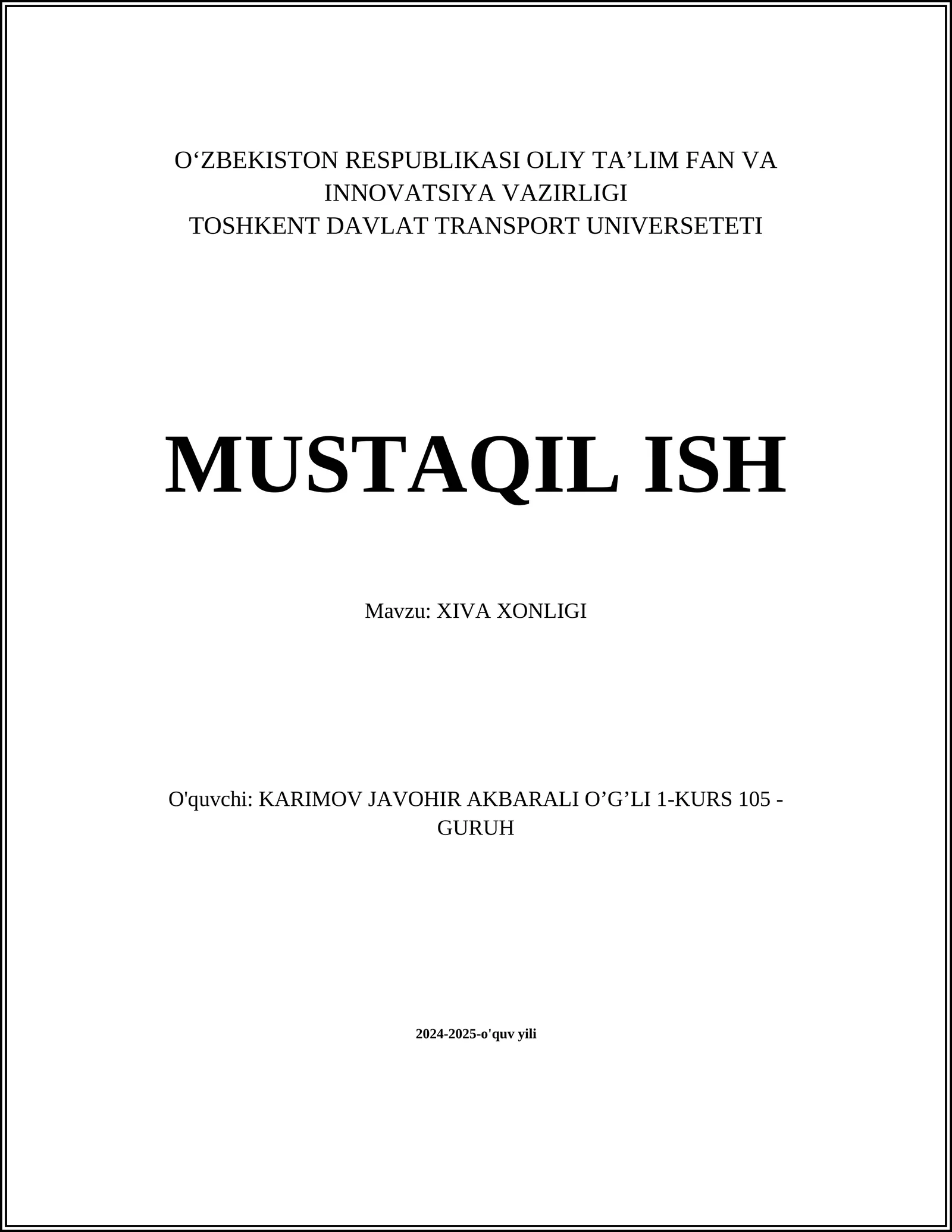 Xiva Xonligi 1