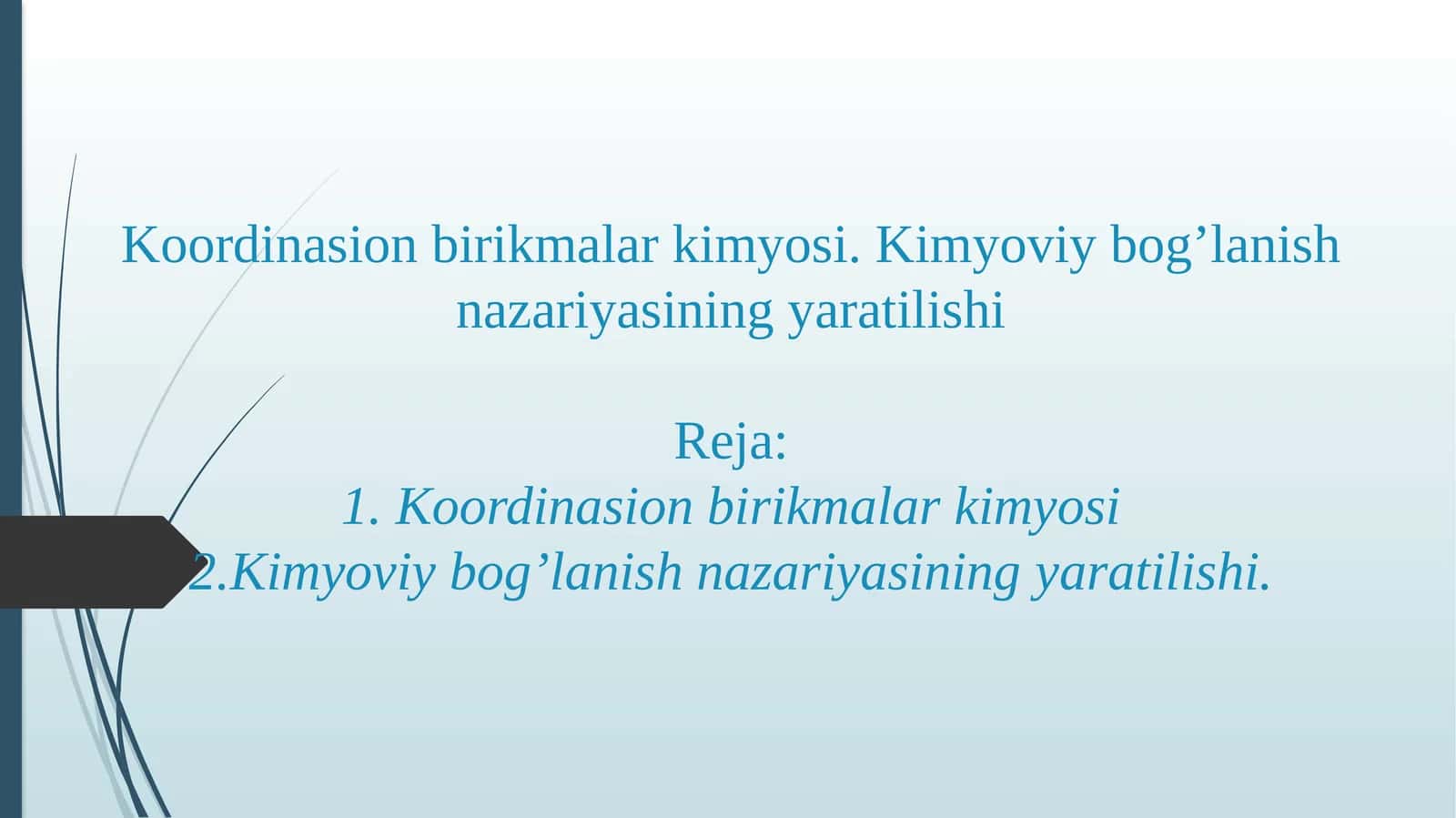 Koordinatsion birikmalar kimyosi 1