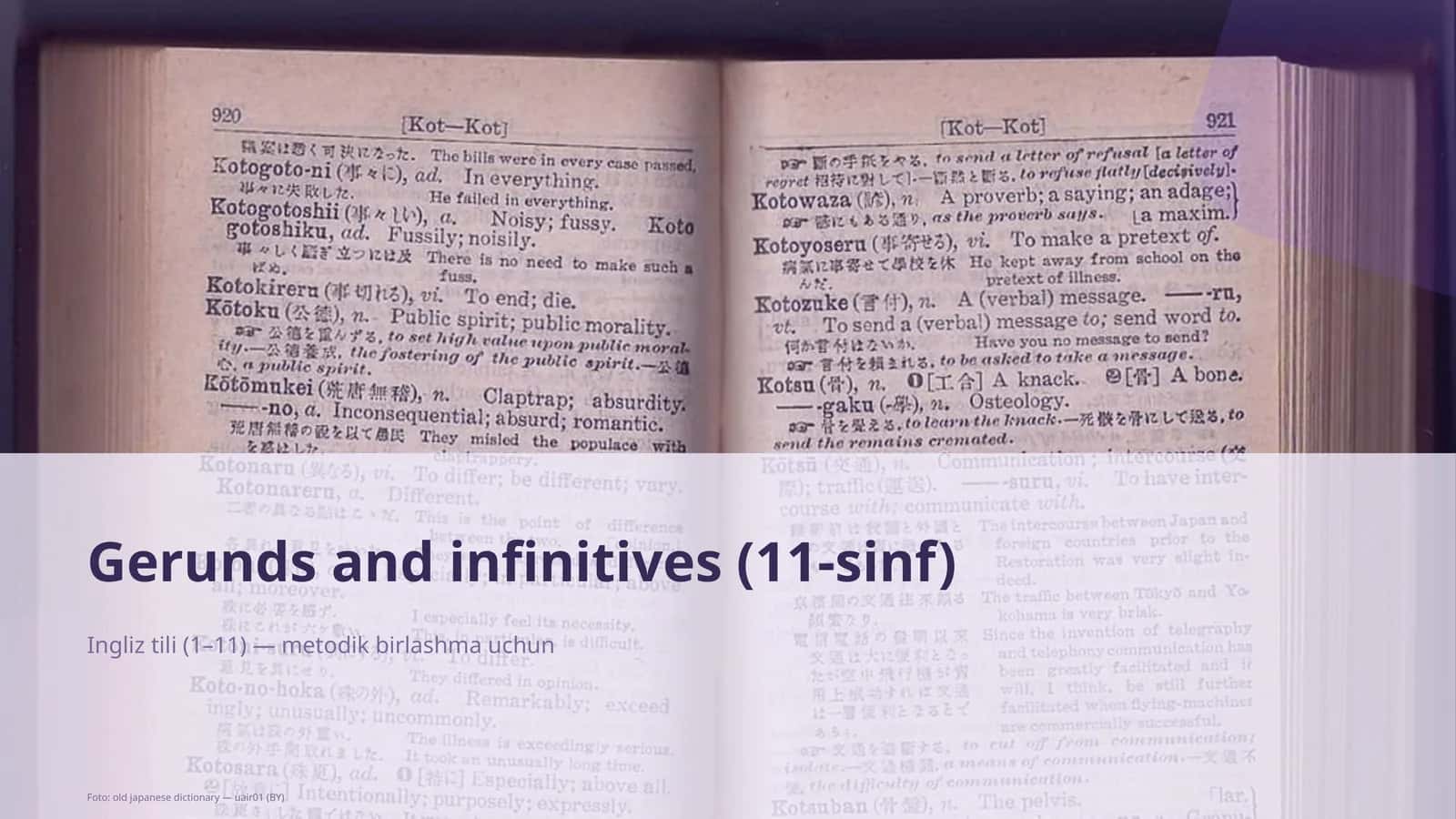 Gerunds and infinitives (11-sinf) 1