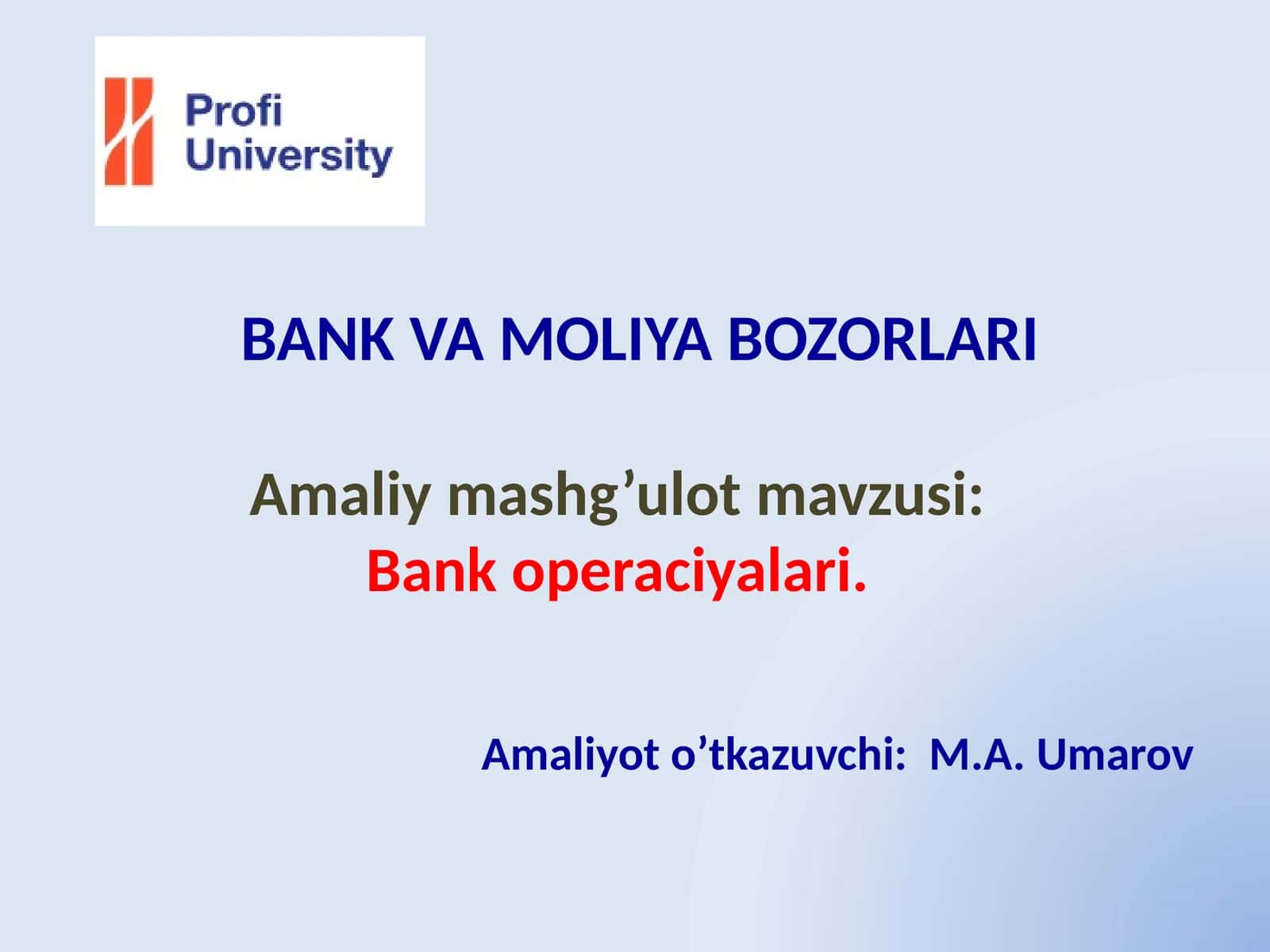 Bank operatsiyalari 1