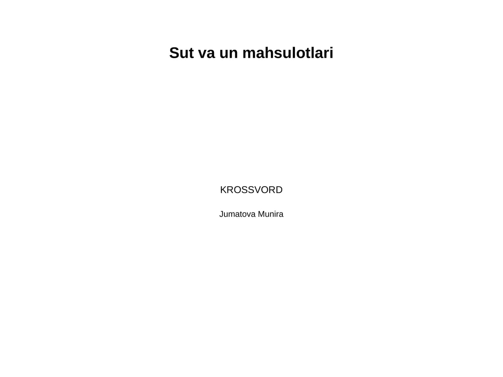 Sut va sut mahsulotlari va un mahsulotlari 1