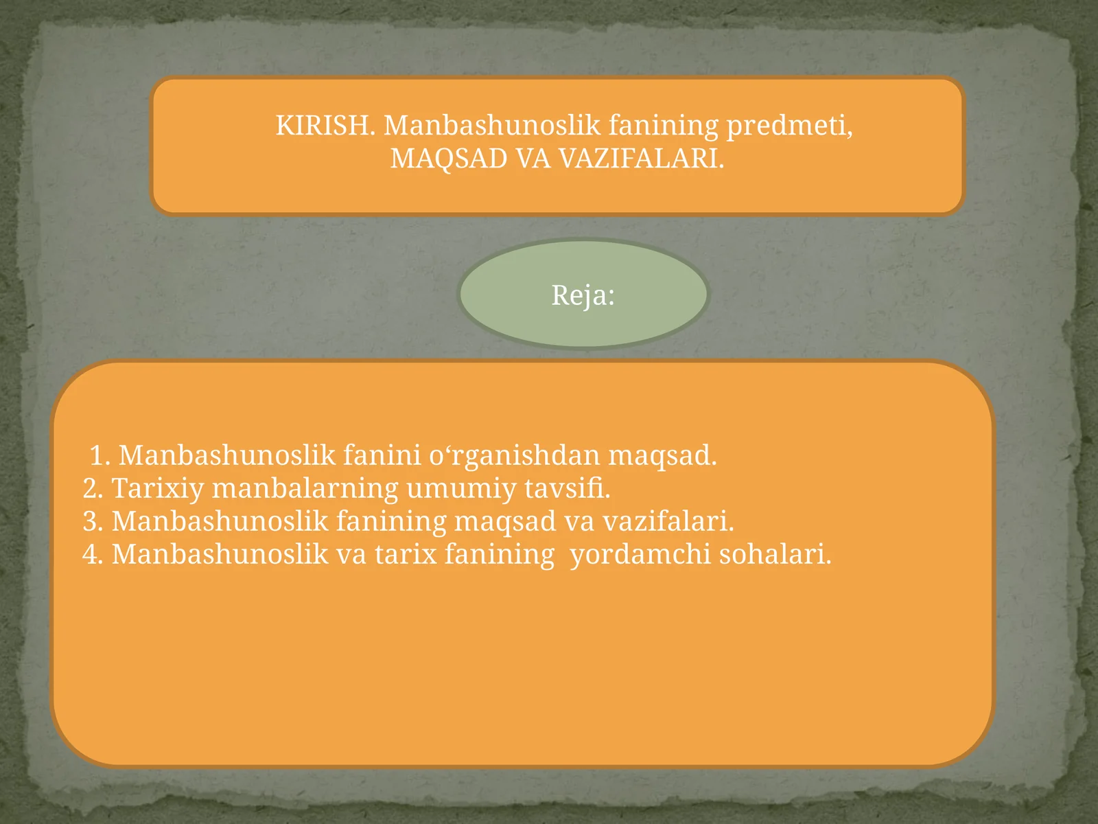 Manbashunoslik fanining predmeti 1