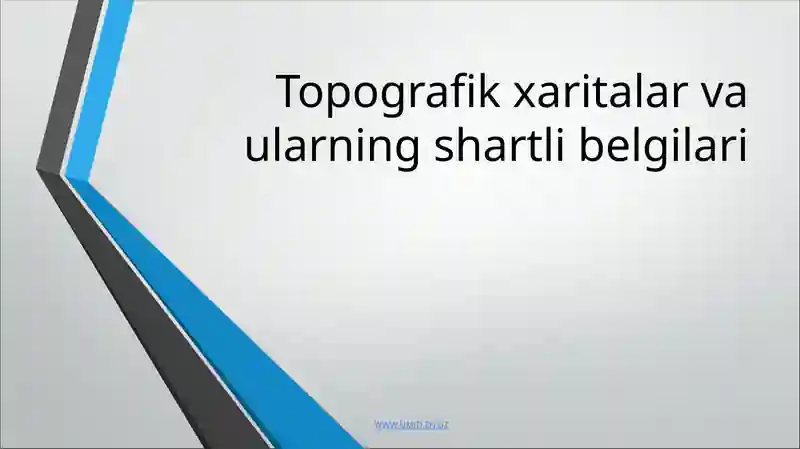 Topografik xaritalarva ularning shartli belgilari