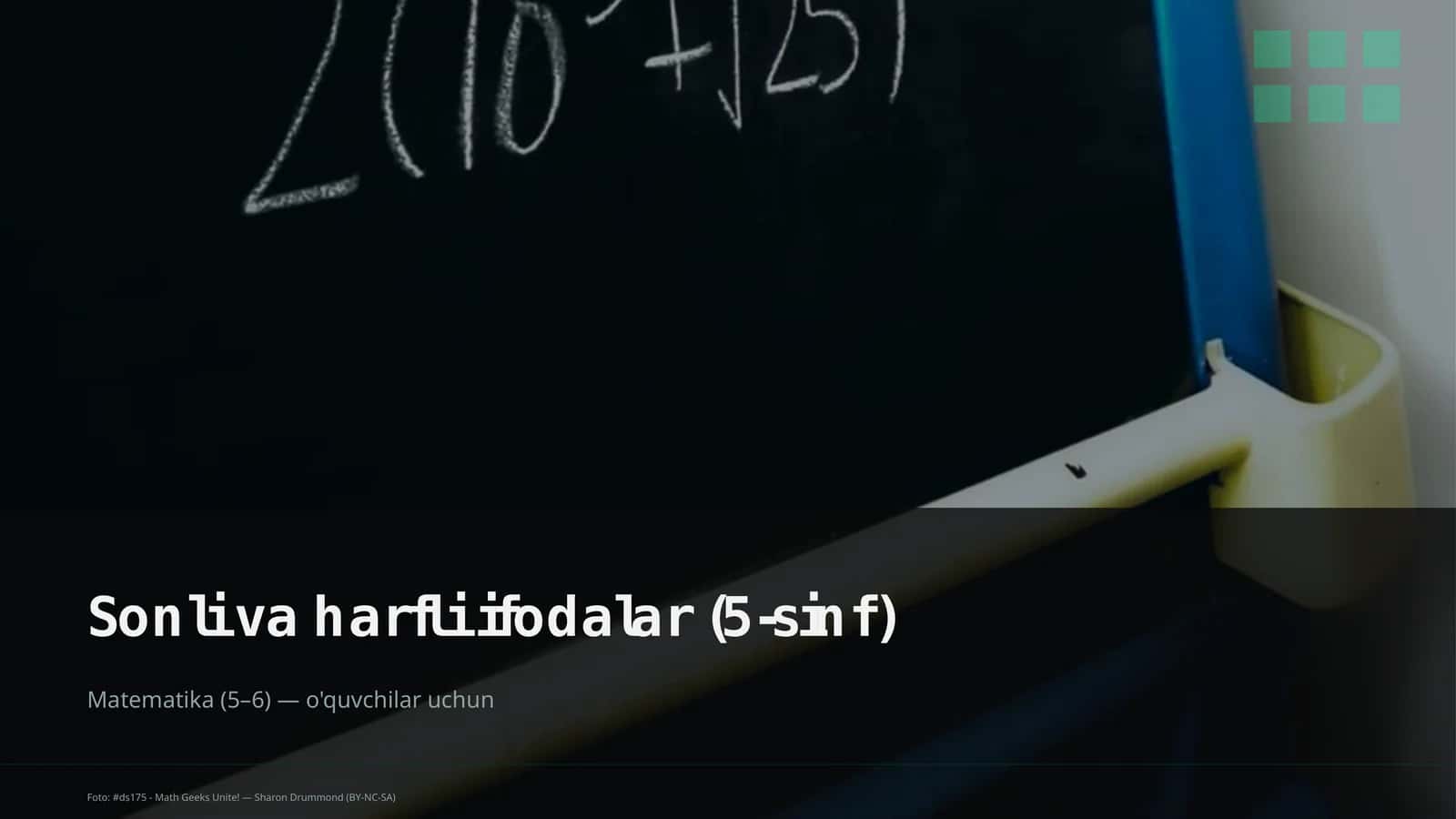 Sonli va harfli ifodalar (5-sinf) 1
