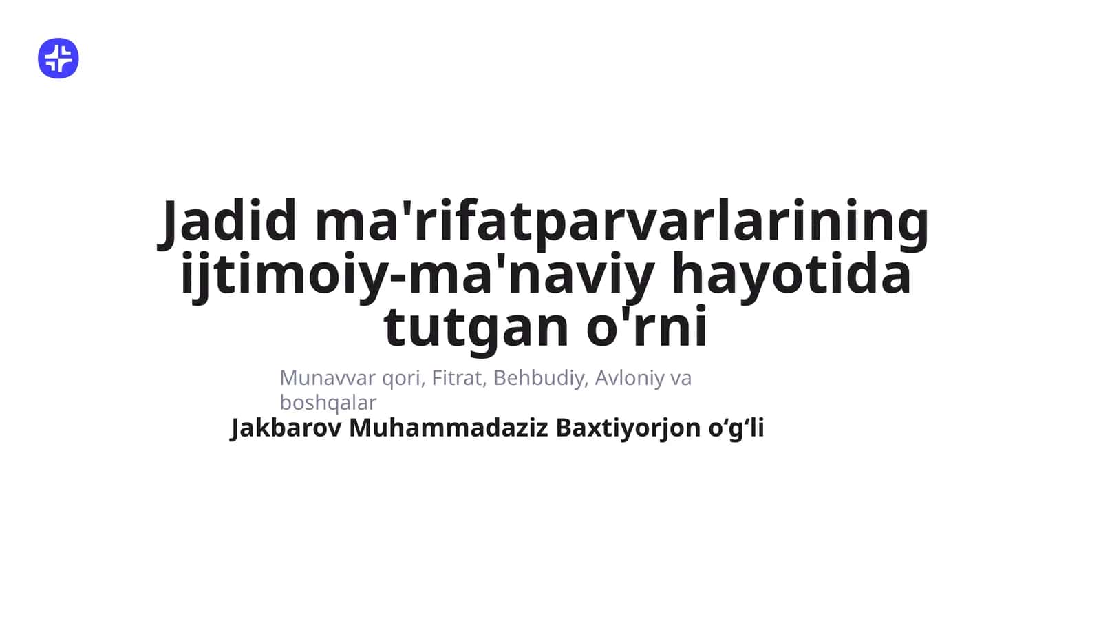 Jadid ma'rifatparvarlarining ijtimoiy-ma'naviy hayotida tutgan o'rni 1