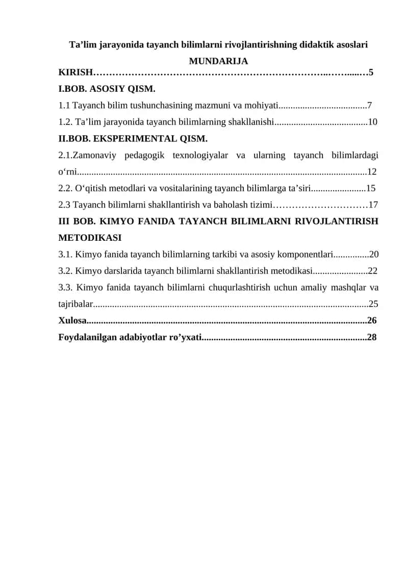 Ta’lim jarayonida tayanch bilimlarni rivojlantirishning didaktik asoslari 1