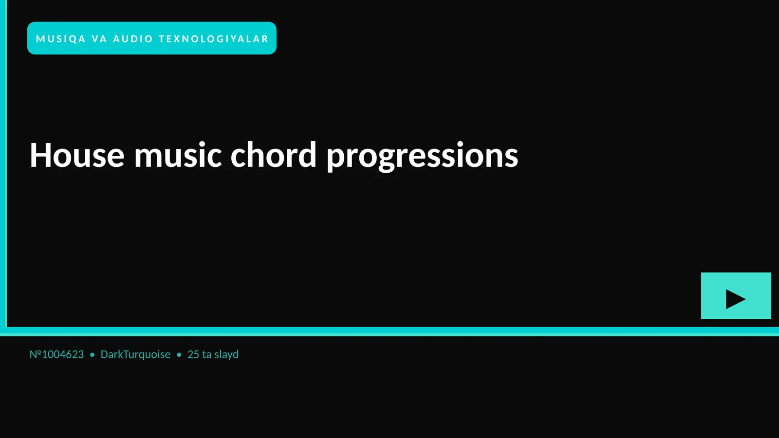 House music chord progressions 1