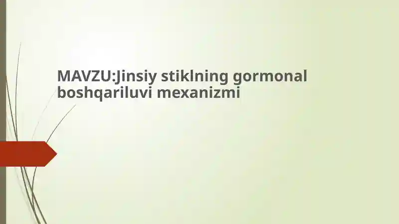 Jinsiy siklning gormonal boshqariluvi mexanizmi