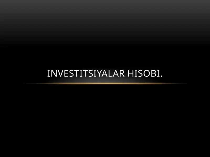 Qisqa muddatli investitsiyalar 1