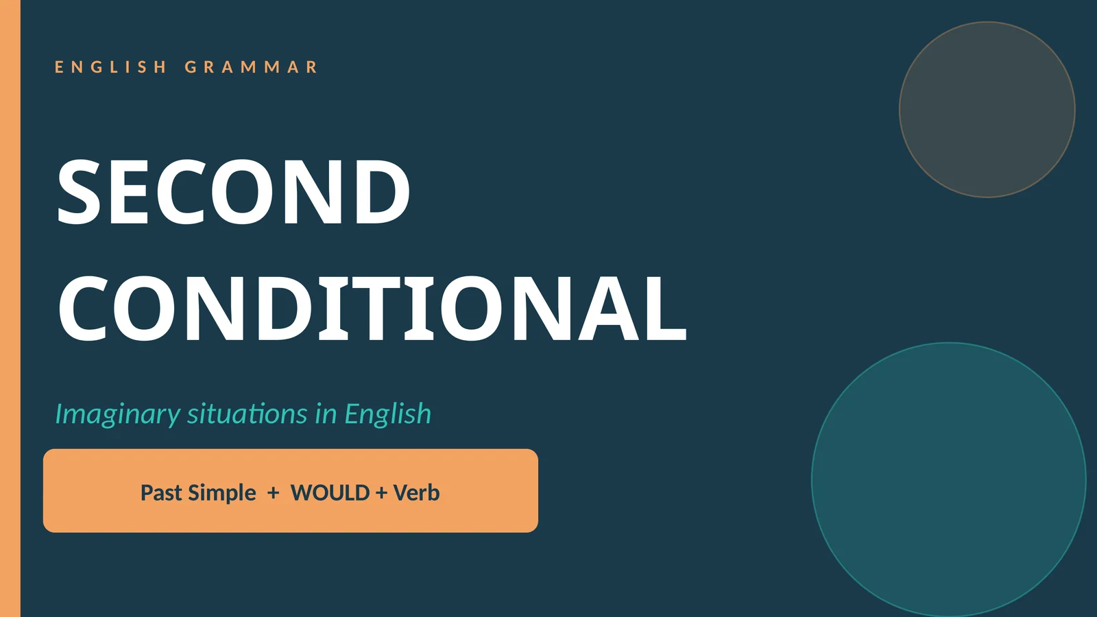ENGLISH GRAMMAR SECOND CONDITIONAL 1